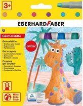 Eberhard Faber gelkrijt - Mini - in houder - glitter metallic - 6 kleuren - EF-529106