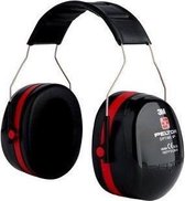 Oorkappen 3M Peltor Optime III H540A - Met Hoofdband - Zwart / Rood