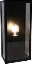 Rowin Buitenlamp wand h:35cm IP44 zwart+glas - Klassiek - Artdelight - 2 jaar garantie