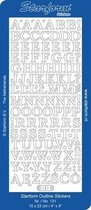 Starform Stickers Alphabet 17: Eastern European Upper Cas (10 PC) - Silver - 0131.002 - 10X23CM