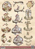 Kerstvogels - Vintage Christmas Collection 3D-Knipvel Amy Design 10 stuks