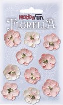 FLORELLA-Bloemen zacht-roze, 2,5cm