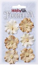 FLORELLA-Bloemen beige, 3,5cm