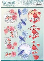 3D Knipvel - Jeanine's Art - winter classics- Christmas Birds