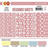 Dusty Pink Sweet Pet Designer Sheets 4 by Card Deco