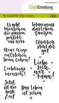 CraftEmotions clearstamps A6 - handletter - Quotes (DE) Carla Kamphuis
