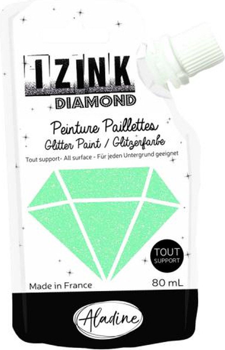 Pastelgroen Glitterverf Izink Diamond