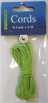 Waxed katoen koord rond 0,5mm neon groen 5m 12282-8214