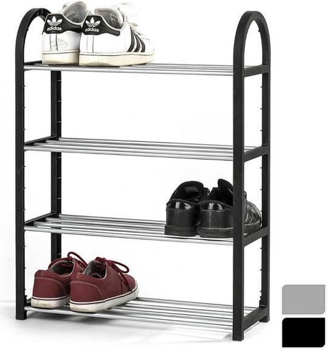 Mesa Living Schoenenrek - Voor 8 tot 12 Paar Schoenen - Zwart - Metaal