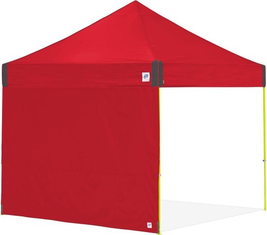 E-Z UP - Recreatieve Zijwand voor Vantage- Recht - 3 x 3 m - Rood