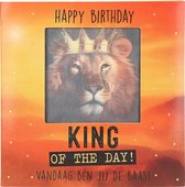 Kaart - 3D & muziek - Happy birthday, king of the day! - 026A