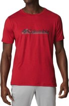 Columbia Tech Trail Graphic Tee 1930802678, Mannen, Rood, T-shirt, maat: M