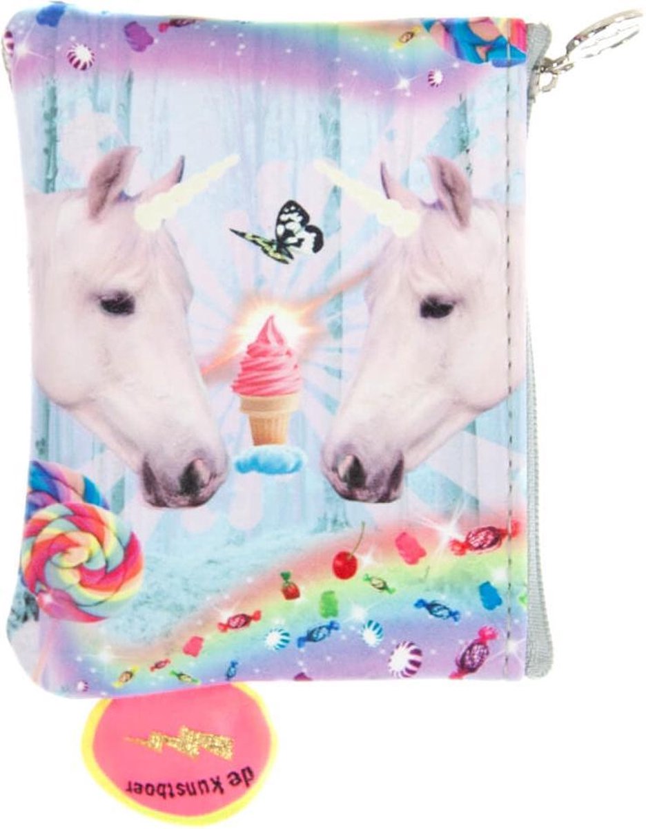 Kunstboer Dames Kinderen Portemonnee Wallet Eenhoorn Unicorn
