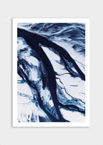 Poster Ice Rivers - Dibond - Meerdere Afmetingen & Prijzen | Wanddecoratie - Interieur - Art - Wonen - Schilderij - Kunst