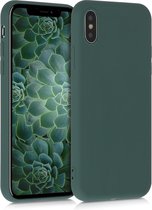 kwmobile telefoonhoesje voor Apple iPhone X - Hoesje voor smartphone - Back cover in blauwgroen