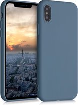 kwmobile telefoonhoesje voor Apple iPhone X - Hoesje voor smartphone - Back cover in leisteen