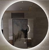 Saqu Ronda Ronde Spiegel - met LED Verlichting - Ø 120 cm - Voorgemonteerd - Badkamerspiegel - Wandspiegel
