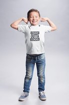 Straight Outta School - Humor - Kinder T-Shirt - Maat 3/4