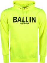 Ballin - Heren Hoodie - Sweat - Neon Geel - Zwart