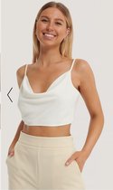 Kim Feenstra x NA-KD Cowl Neck Cropped top - 42, wit