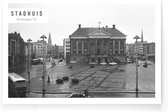 Walljar - Stadhuis Groningen '71 - Zwart wit poster.