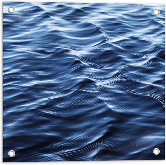 Tuinposter – Blauwe Zee - 50x50cm Foto op Tuinposter  (wanddecoratie voor buiten en binnen)