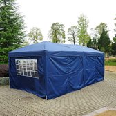 Nancy's Brookline Partytent - 3x6 M - Blauw - Waterafstotend - Opvouwbaar - Draagtas - Staal