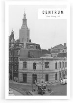 Walljar - Centrum Den Haag '64 - Muurdecoratie - Poster met lijst