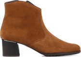 Hassia Vrouwen Suède     Enkellaarsjes / Laarzen / Damesschoenen 306952 - Cognac - Maat 39