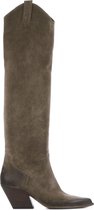 Elena Iachi Vrouwen Suède     Cowboy Laarzen  / Western Boots E2020 suede - Taupe - Maat 38