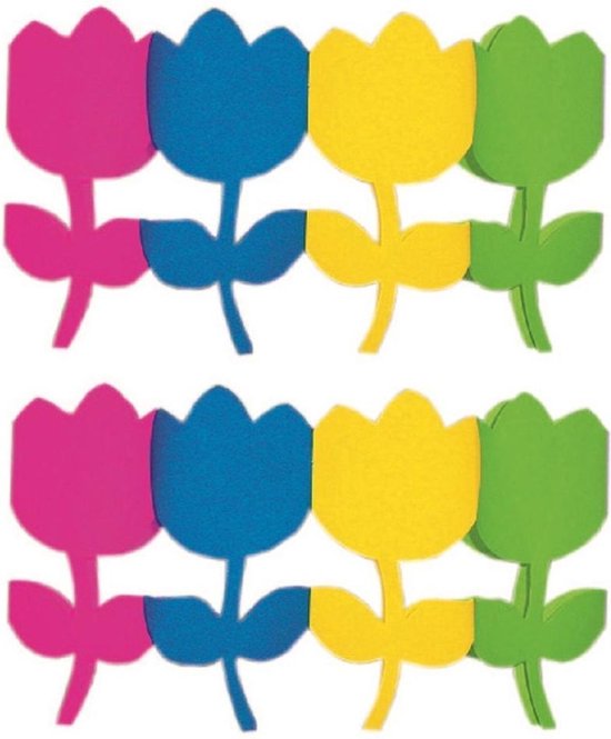 voorspelling Habubu Praktisch 2x stuks gekleurde bloemen feest slinger 3 meter - Feestartikelen/versiering  - Van papier | bol.com