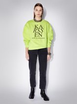zoe karssen - dames -  roze zk logo relaxed fit trui -  zure limoen - m