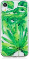 Apple iPhone XR Hoesje - Mobigear - Design Serie - TPU Backcover - Green leaf - Hoesje Geschikt Voor Apple iPhone XR