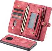 Huawei Mate 20 Pro Hoesje - Caseme - Serie - Kunstlederen Bookcase / 2in1 Case - Rood - Hoesje Geschikt Voor Huawei Mate 20 Pro