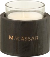 J-line Geurkaars Macassar Glas/Hout Zwart Small-20U