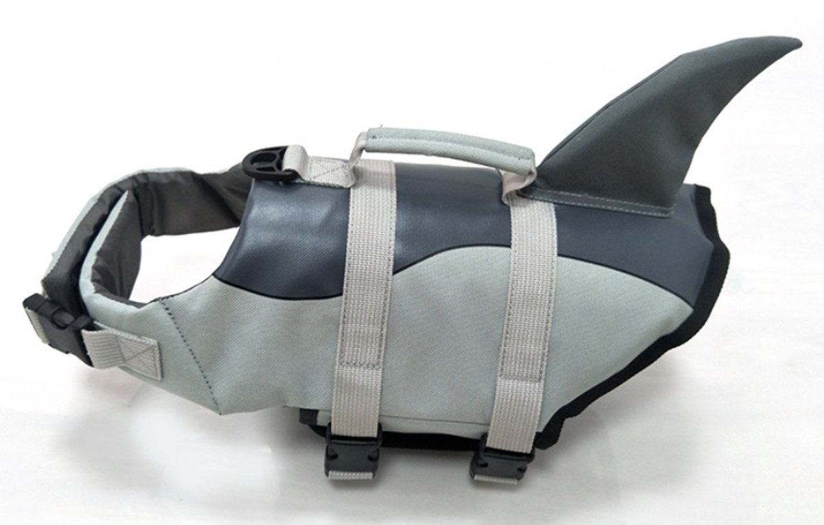 Dogs&Co® Zwemvest voor honden HAAI Ruglengte 33cm Borstomvang 54 - 64cm - reddingsvest - zwemondersteuning voor honden — afbeelding 9