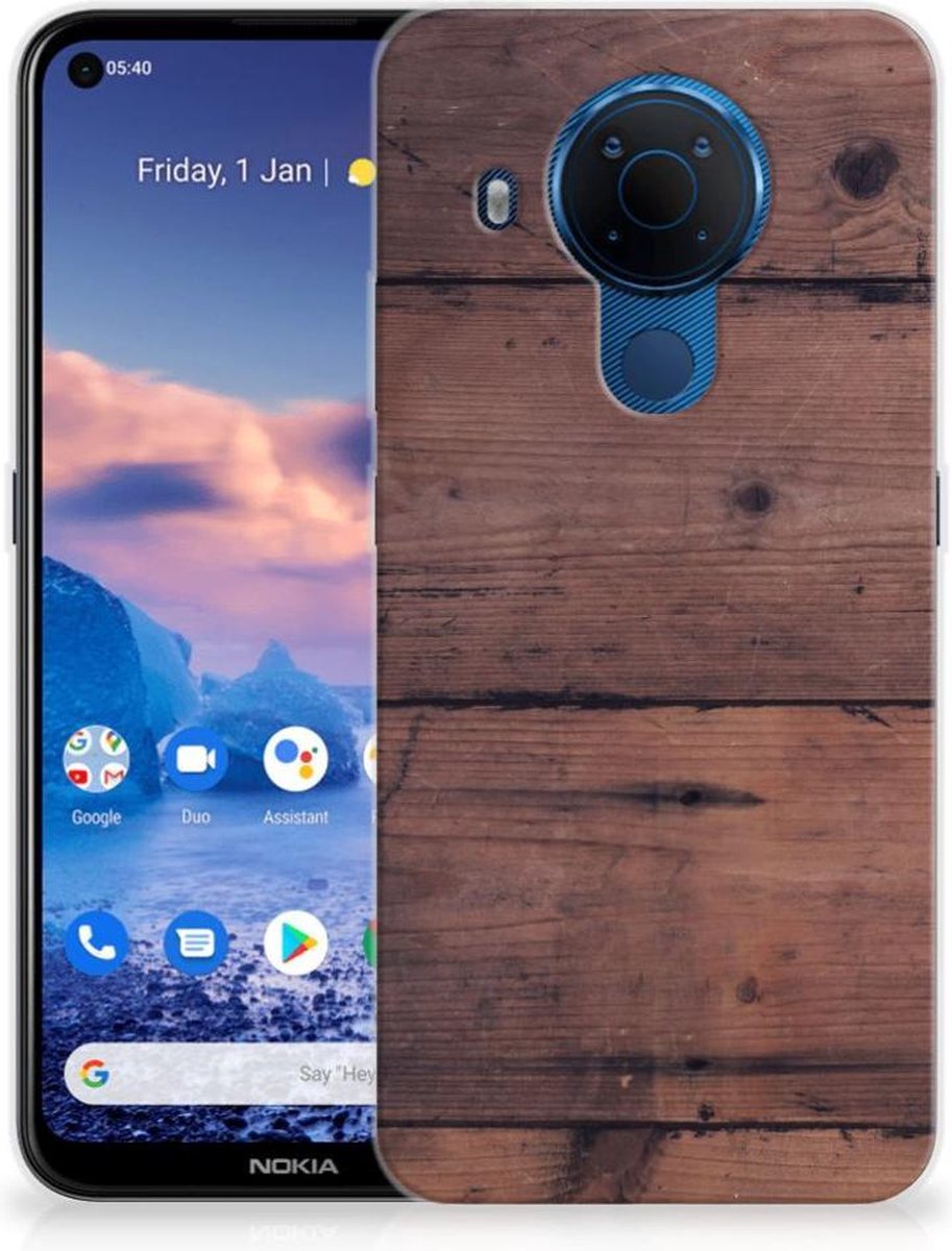 Nokia 5.4 Bumper Hoesje Old Wood