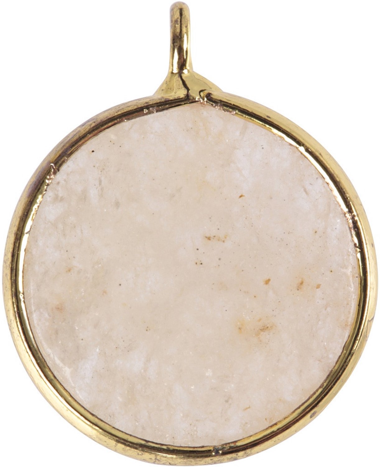 Sieradenhanger, d: 15 mm, gatgrootte 2 mm, 1 stuk, beige