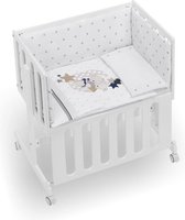 Interbaby Wieg 55 X 85 X 90 Cm Beukenhout Wit/beige 4-delig