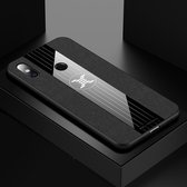 Voor Xiaomi Mi 8 XINLI stiksels Doek textuur schokbestendige TPU beschermhoes (zwart)