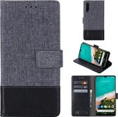 Voor Xiaomi Mi A3 MUXMA MX102 Horizontale flip canvas lederen tas met standaard & kaartsleuf & portemonnee functie (zwart)