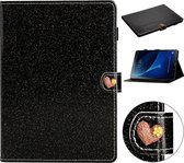 Voor Samsung Galaxy Tab A 10.1 T580 Love Buckle Glitter Horizontal Flip Leather Case met houder & kaartsleuven (zwart)