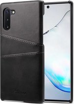 Suteni Calf Texture Back Cover beschermhoes met kaartsleuven voor Galaxy Note 10 (zwart)