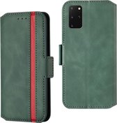 Voor Galaxy S20 + vintage matte olierand horizontale flip lederen tas met beugel en kaartsleuven (groen)