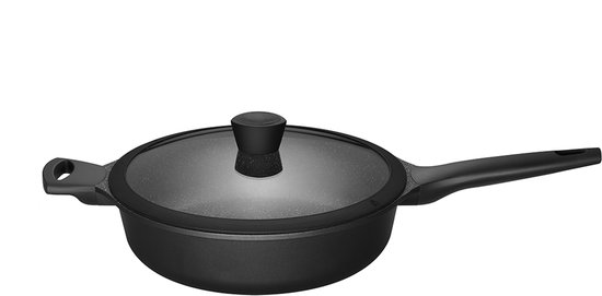 Sola Fair Cooking Hapjespan - Ø 28 cm - Aluminium Pan met Anti-aanbaklaag - Zwart/Wit