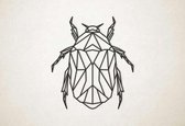 Line Art - Beetle - M - 69x60cm - Zwart - geometrische wanddecoratie