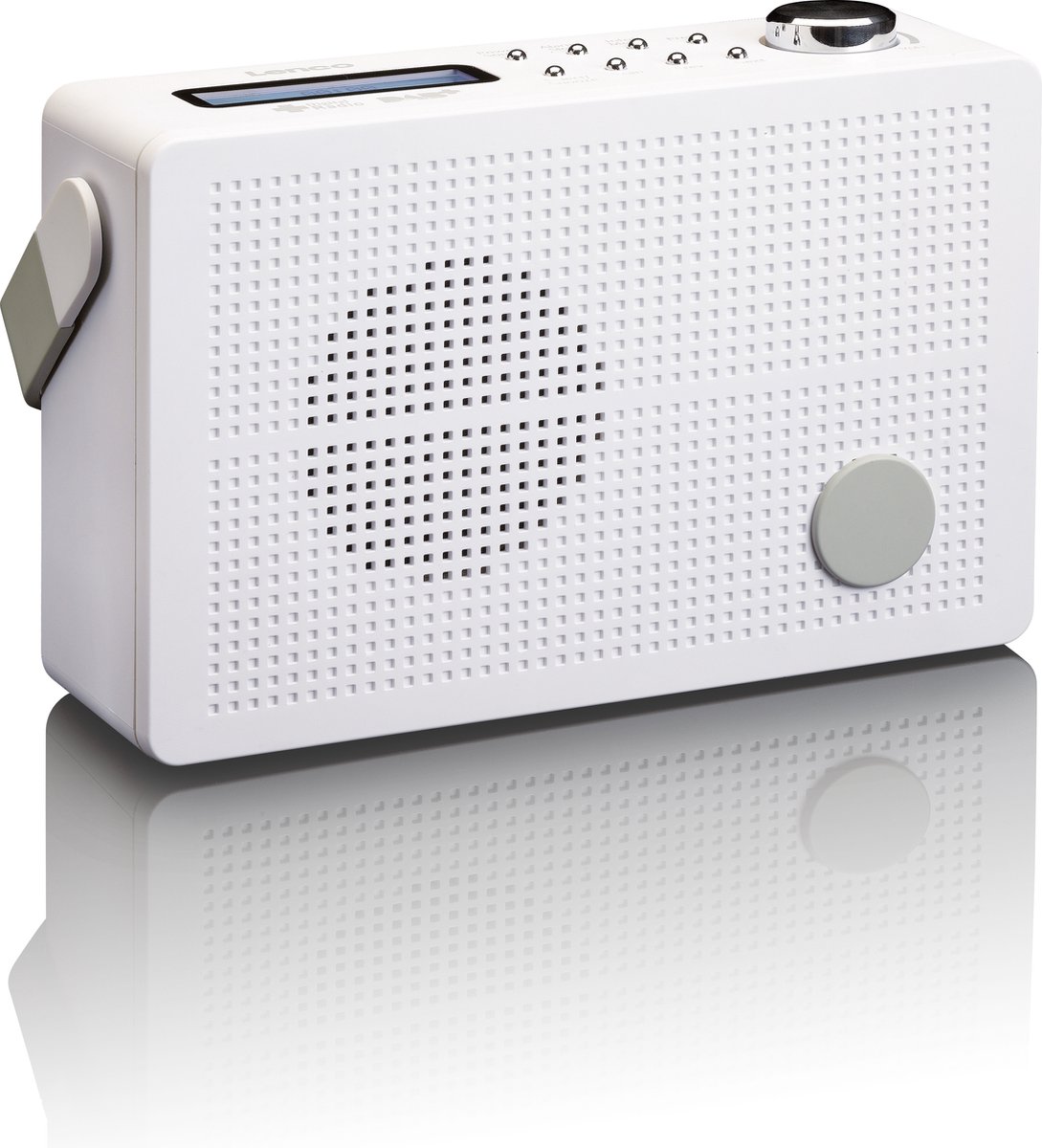 Lenco PDR-030WH - DAB radio met alarm en LCD scherm - Wit