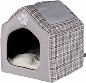 Trixie relax iglo hondenhuis silas grijs/creme - 40x45x40 cm - 1 stuks