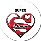 Tallies Cards - kadokaartjes  - bloemenkaartjes - Super Mama - Primo - set van 5 kaarten - moederdag - mama - moeder - 100% Duurzaam