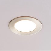 ELC - LED downlight - 3 lichts - aluminium, kunststof - H: 2.1 cm - nikkel, wit - Inclusief lichtbronnen